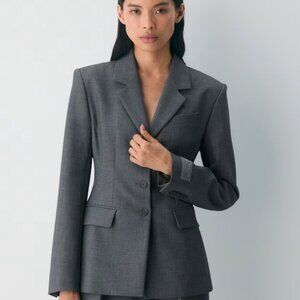 NWT Aritzia  STANDOUT Blazer Heather Charcoal